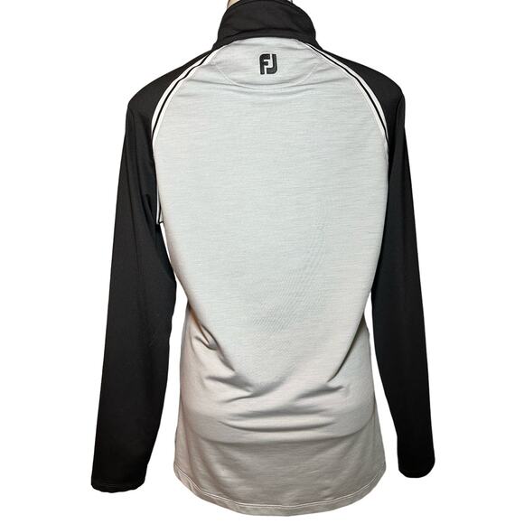 FootJoy Jacket Golf Women’s Size Small Black Gray Long Sleeve Zip Up Stretch - Picture 2 of 9